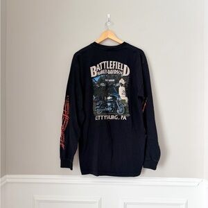 Harley Davidson Gettysburg PA battlefield long sleeve tee XL